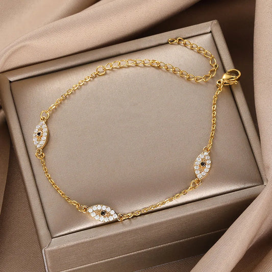 Bransoletka Diamentowe Złe Oko